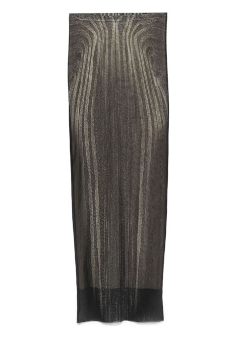 printed spiral long skirt woman black JEAN PAUL GAULTIER | 25/34-F-JU166-T587000203